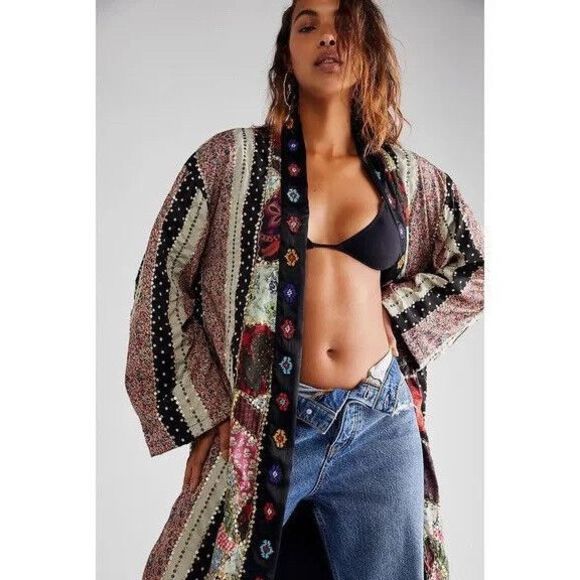 New Free People Kayla Duster Size Medium - Picture 3 of 10